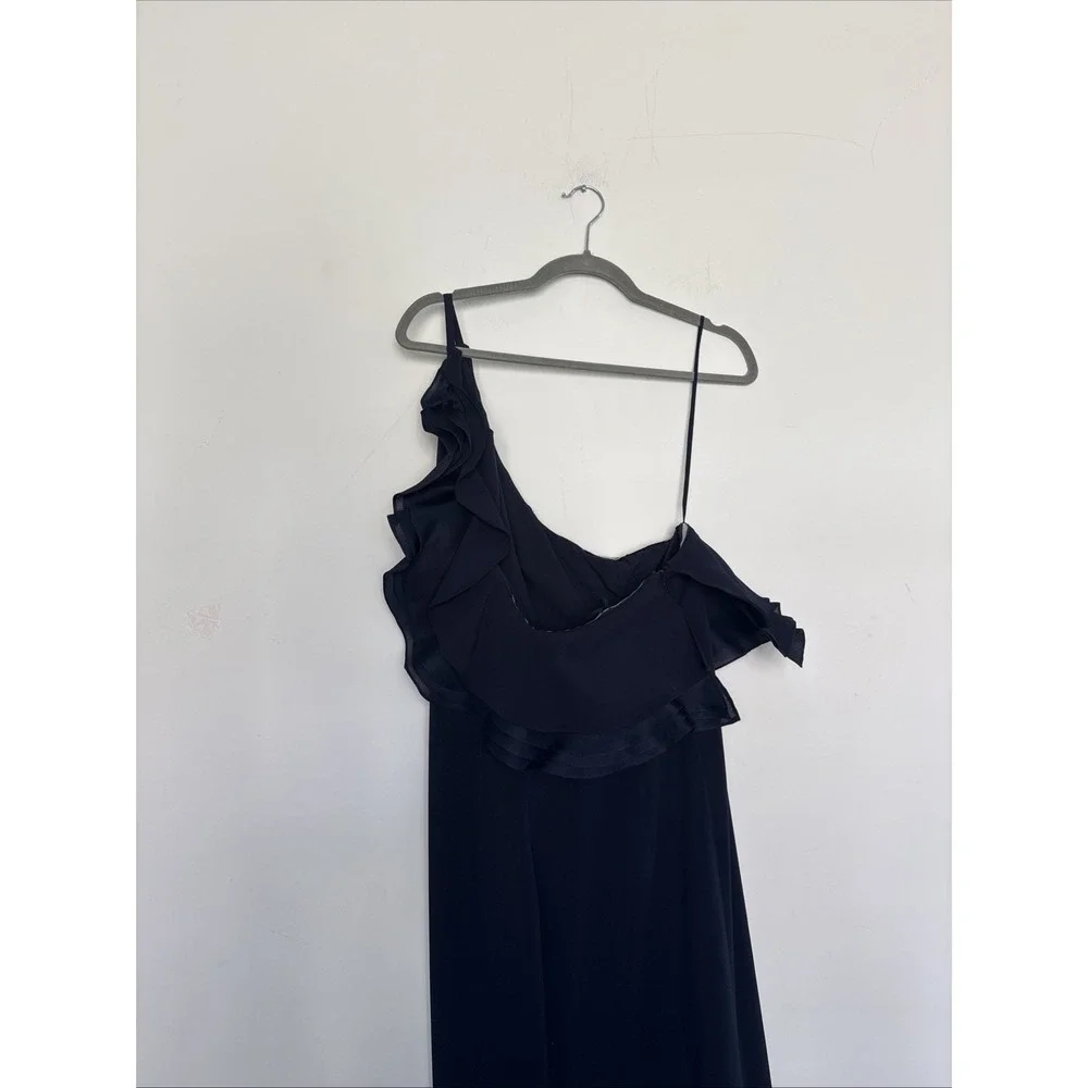 badgley mischka dress Size 12 Navy Cocktail Off The Shoulder